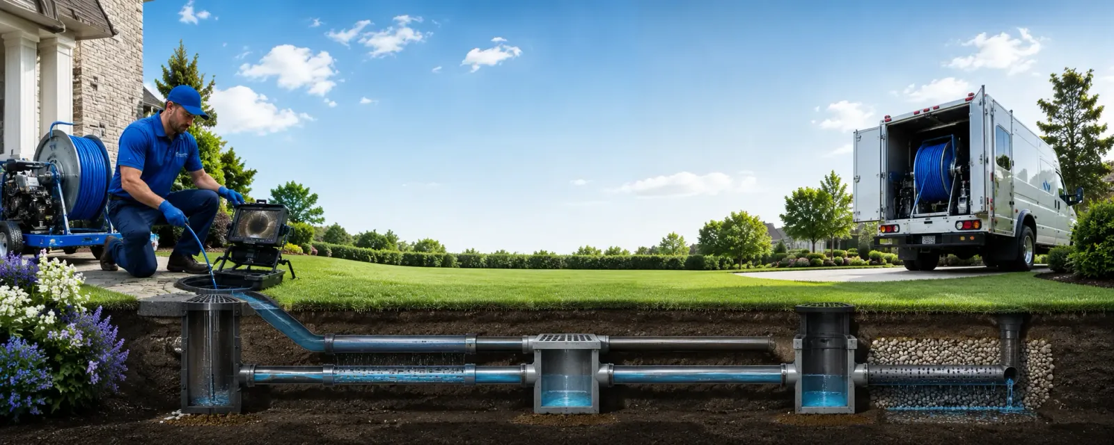 Outdoor drain cleaning information for Laton, CA